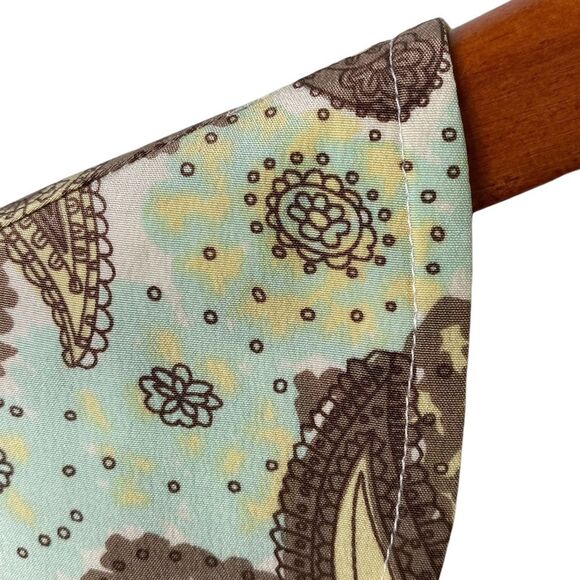 Anthropologie Isabella Bird 100% Silk Paisley Print Short Cutout Sleeve Dress - Picture 5 of 16